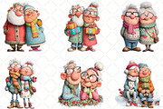 Quirky Christmas Old Couple Clipart, an Illustration by Black Bird Studio (Thumbnail 3 of 6)