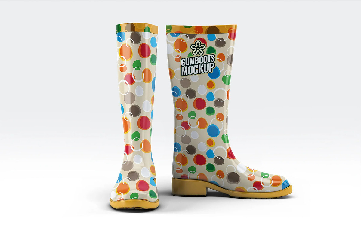 Gumboots Mock-Up, an Apparel Mockup by DesignRushMarket (Photo 4 of 7)