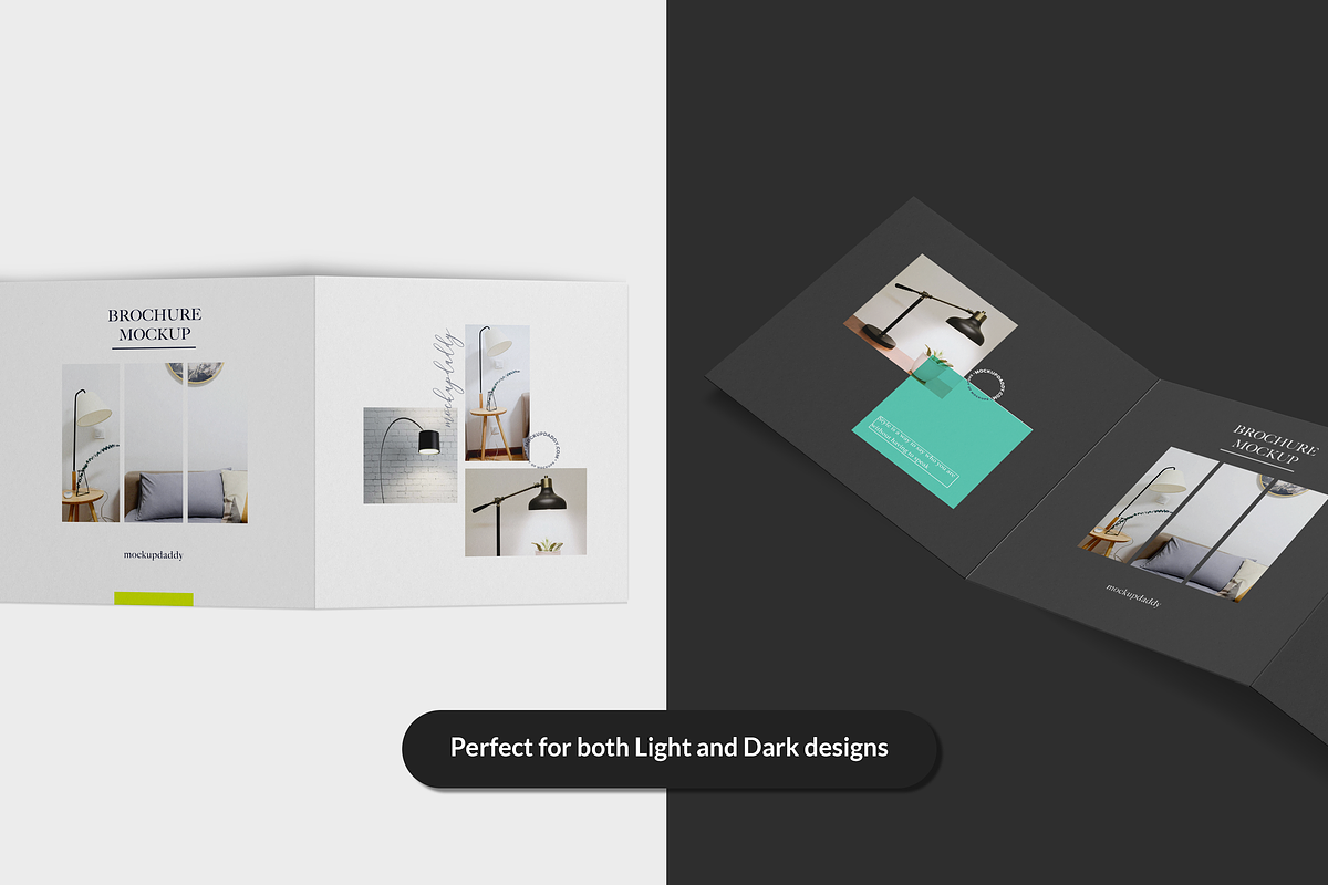 3 Folds Square Brochure Mockup preview 6