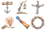 Driftwood & Coastal Decor Clipart, an Illustration by Pixels.Craft (Thumbnail 6 of 8)