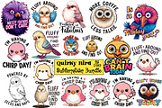 Quirky Bird Sublimation Bundle, an Illustration by Wow Magic (Thumbnail 1 of 4)