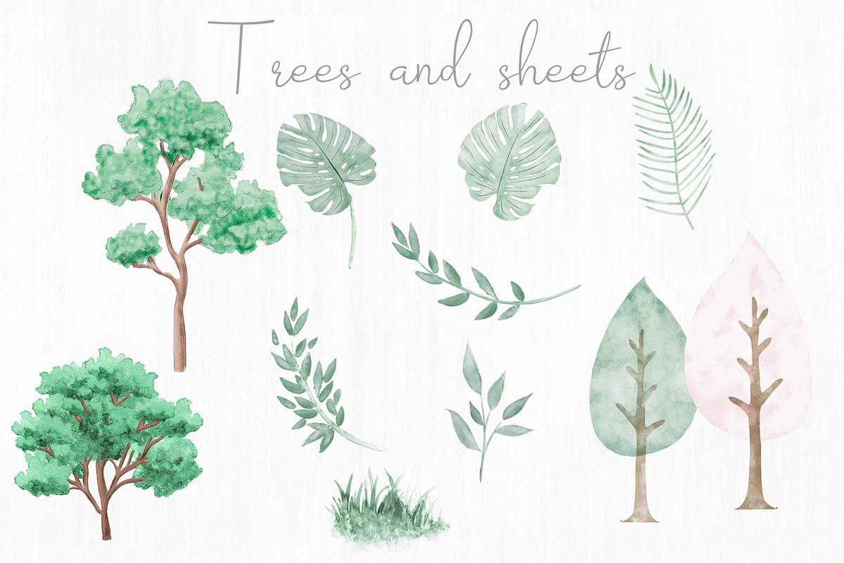 Watercolor Safari Clipart, an Illustration by Lolytop Studio (Photo 2 of 8)