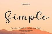 Simple | Script Font, a Script Font by Scratchones (Thumbnail 1 of 8)