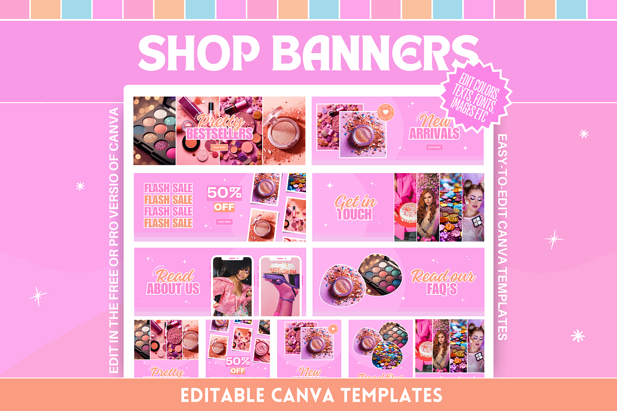 Makeup Shop Banner Templates, a Shopify Template by SunshineStudioBoutique (Photo 1 of 7)