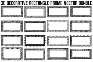 Decorative Rectangle Frame Bundle, an Illustration by Designs_River