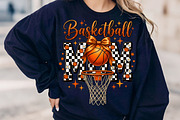Retro Basketball Mom Life PNG,, an Illustration by CreationArt (Thumbnail 2 of 9)