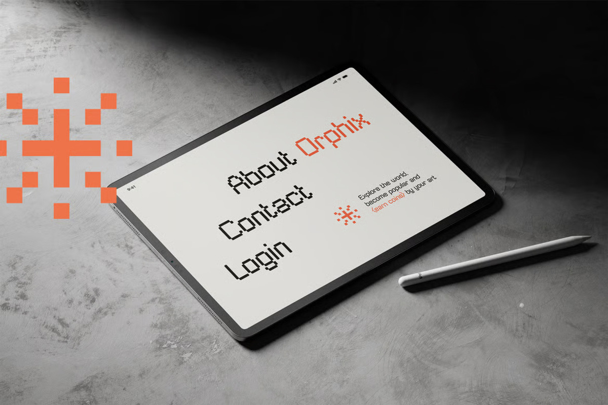 Orpix – Modern Pixel Display Font, a Sans Serif Font by Brand Earth (Photo 7 of 7)