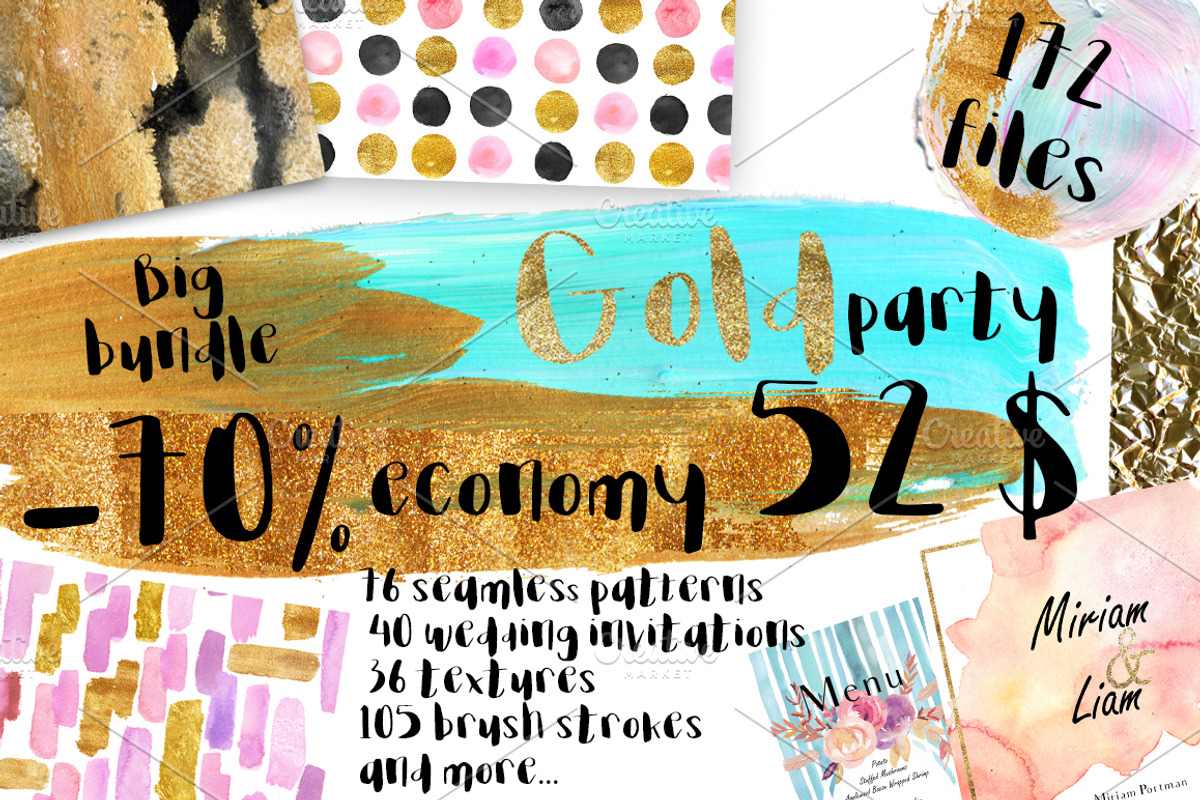 Big Gold Bundle!-70% OFF!!, a Texture Graphic by holaholga (Photo 1 of 15)