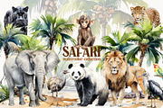 Safari Watercolor Collection, a Graphic by EasyArt (Thumbnail 1 of 11)