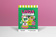 Green Pink Teen Birthday Invitation, an Invitation Template by graphicook (Thumbnail 2 of 6)