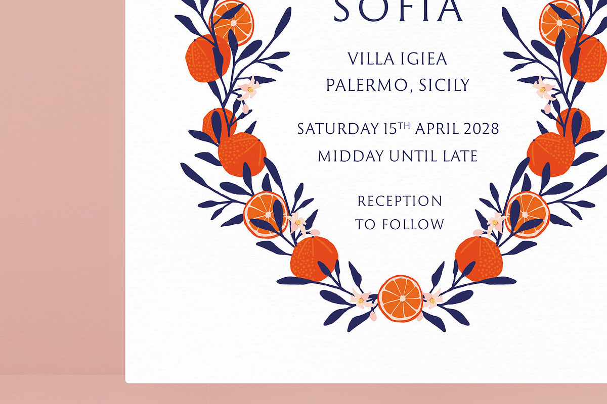 Orange Grove Wedding Invite Bundle, an Invitation Template by Wedding Whippet (Photo 7 of 8)
