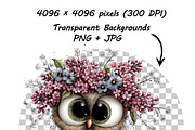 Whimsical Animals Floral Clipart, a Graphic by one-touch (Thumbnail 17 of 18)