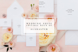 A7 wedding invitation suite mock up