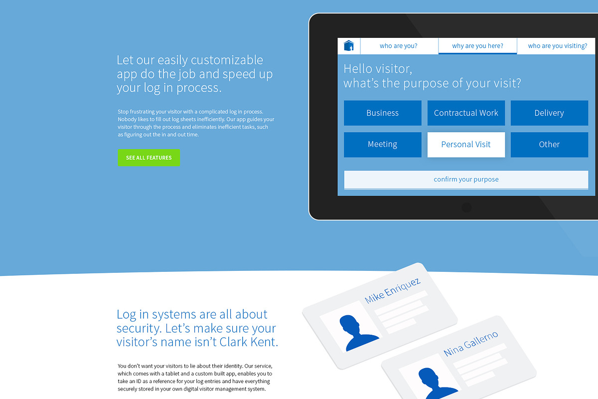 SaaS startup landing page, a Landing Page Template by AndreasGalster (Photo 4 of 5)