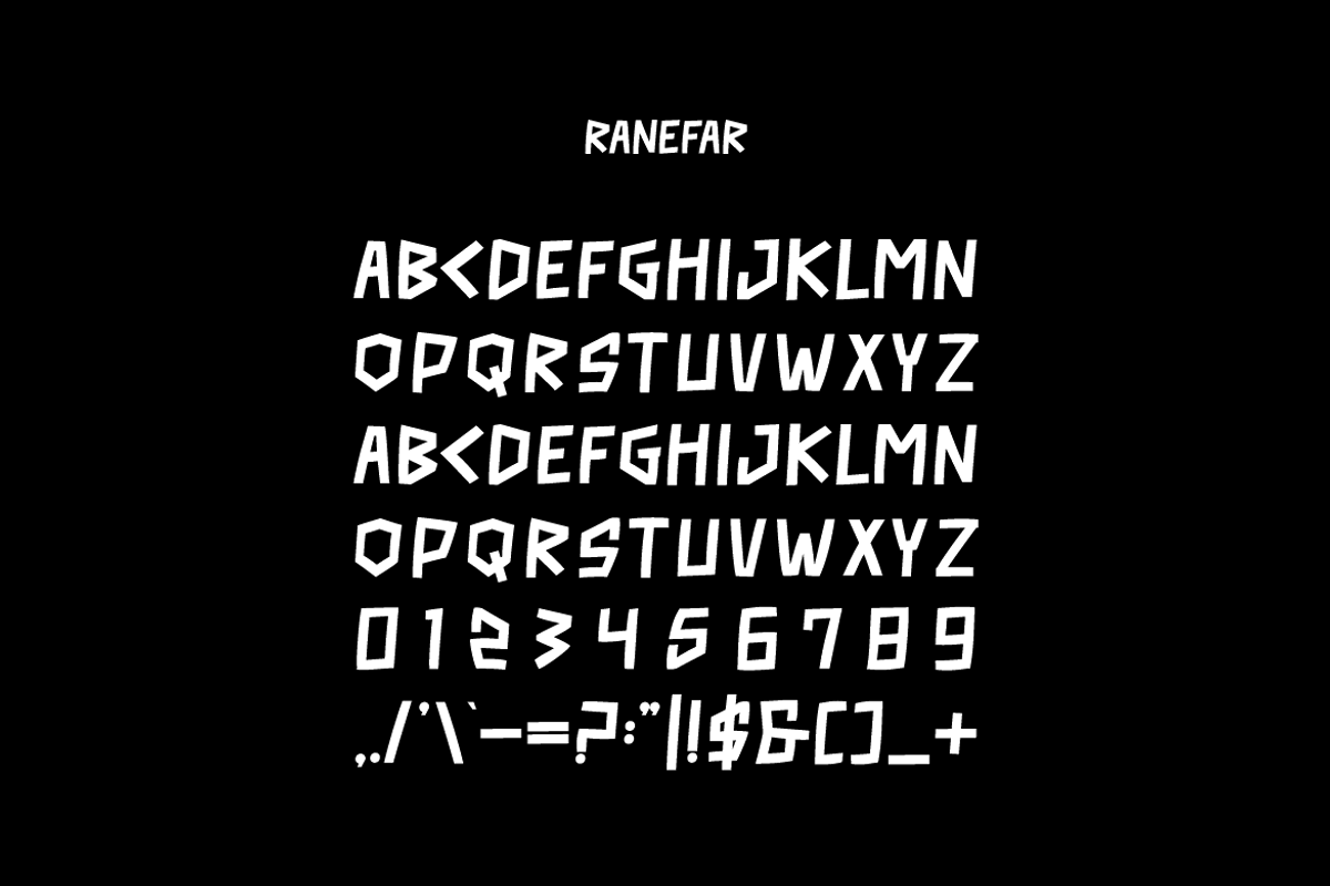 Ranefar - Modern Font, a Sans Serif Font by Iqsiart Studio (Photo 5 of 6)
