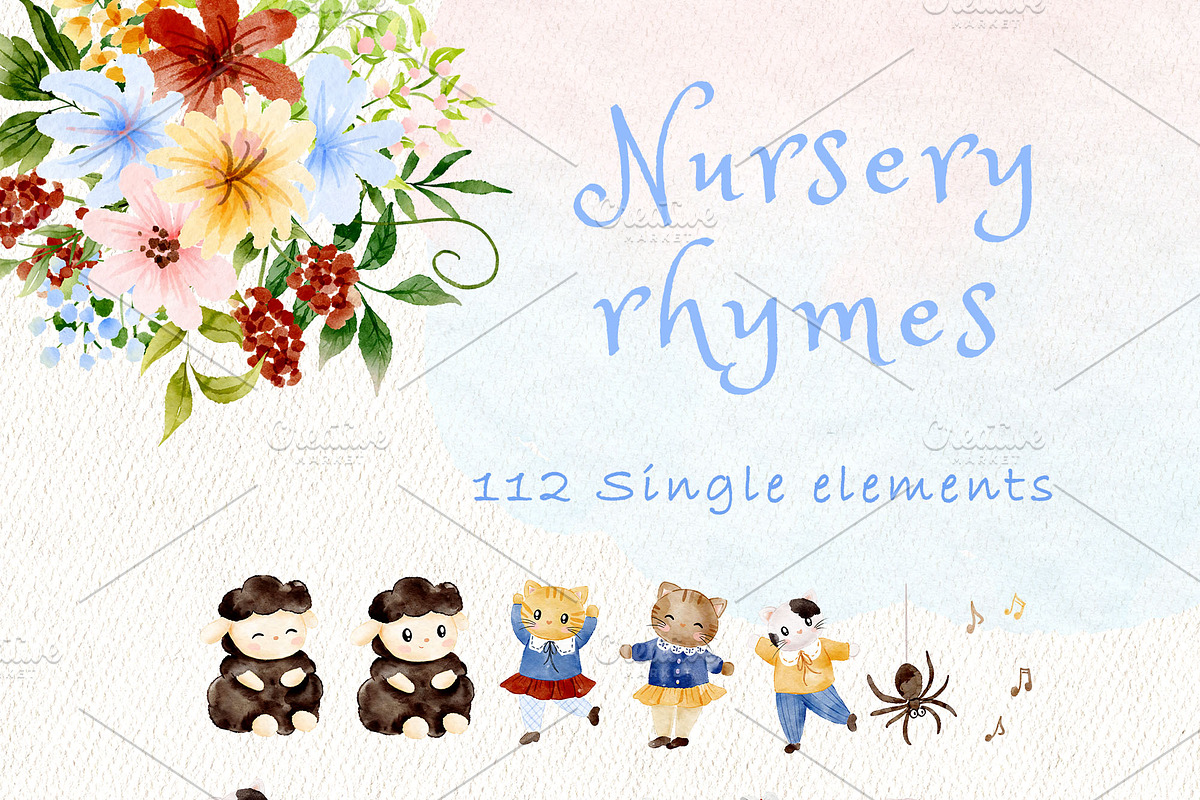 Nursery rhymes clipart, an Illustration by heyiamalice (Photo 7 of 13)