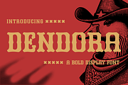 Dendora - bold display font, a Slab Serif Font by BearyType Studio (Thumbnail 1 of 9)