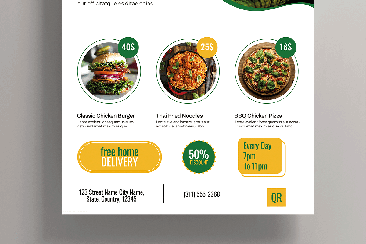 Special Food Menu Flyer Template, a Flyer Template by MightyDesign (Photo 3 of 6)