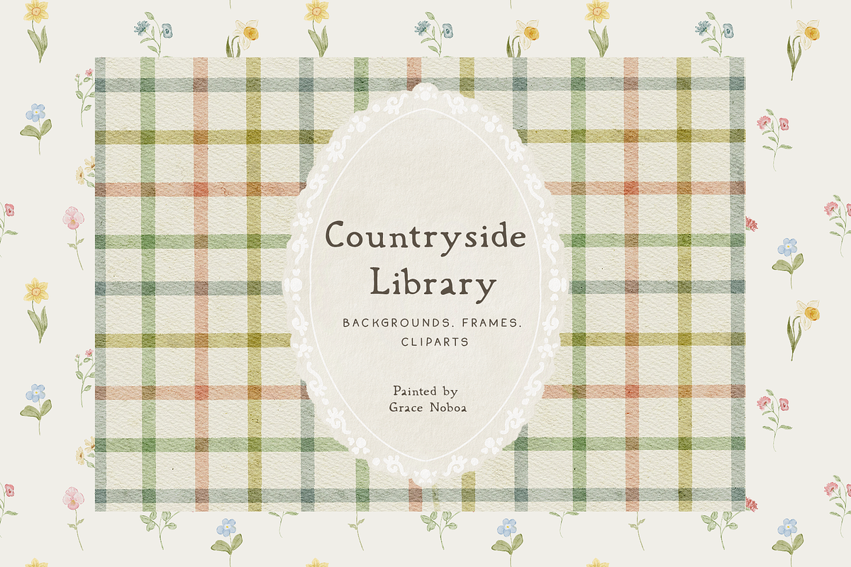 Countryside Pastel Spring Background, a Background Graphic by Grace Noboa Illustrations (Photo 6 of 15)