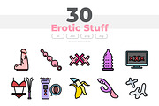 30 Erotic Stuff Icon Sets, an Icon by VINZENCE STUDIO (Thumbnail 1 of 4)