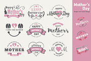 Mother’s Day Badges and Labels, an Object Graphic by Raftel (Thumbnail 1 of 2)