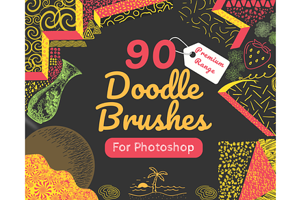 90 Doodle brushes for Photoshop