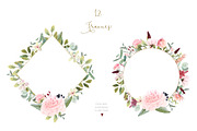 Watercolor peony and eucalyptus, a Decorative Illustration by marie dricot (Thumbnail 2 of 11)