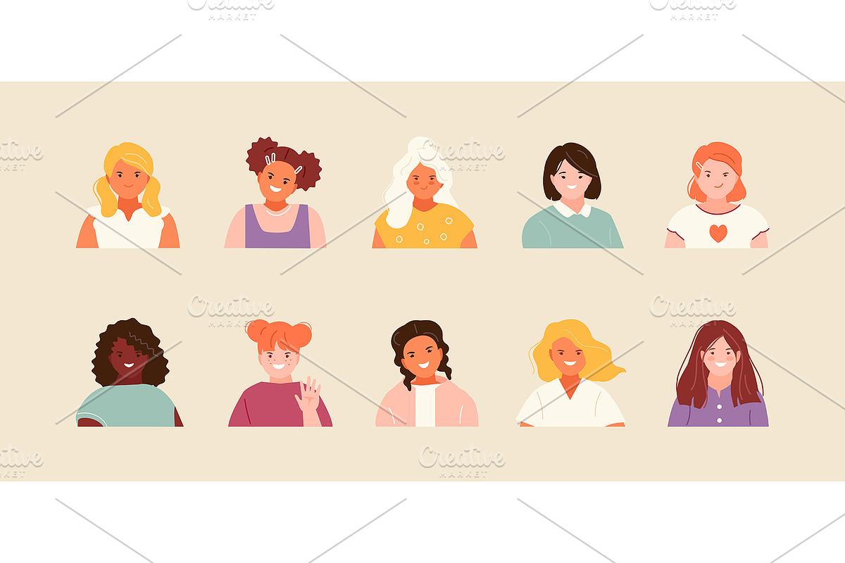 Avatars kids boys and girls, an Education Illustration by artbesouro (Photo 3 of 3)