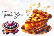 Pie Watercolor ClipArt's, an Illustration by RobertsArt (Thumbnail 5 of 9)
