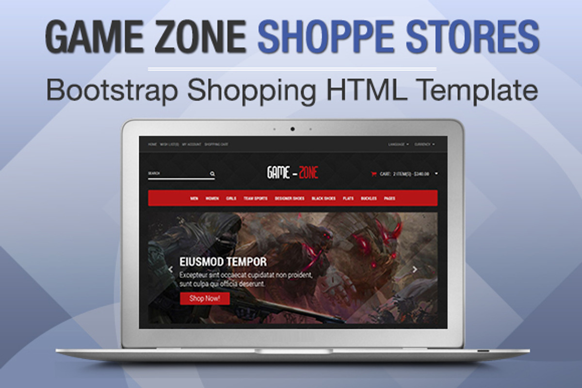 Game Zone Shoppe Stores, a Bootstrap Template by Sainath Chillapuram