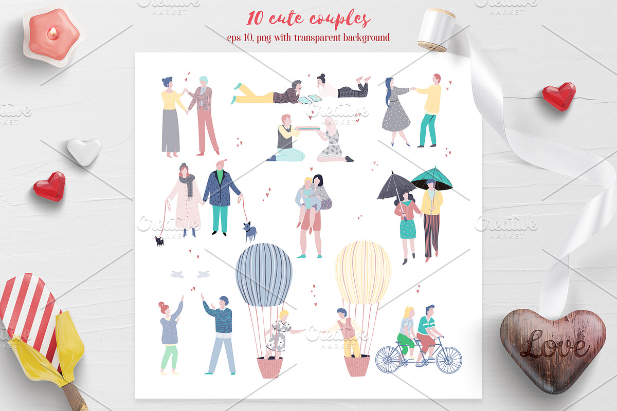 Valentines wishes collection, a Decorative Illustration by kateja (Photo 4 of 7)