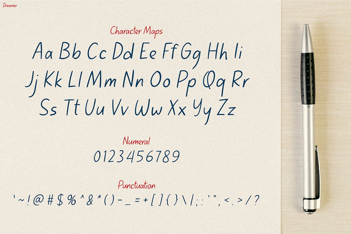 Dreamer, a Font by Pinisi ART (Photo 2 of 10)