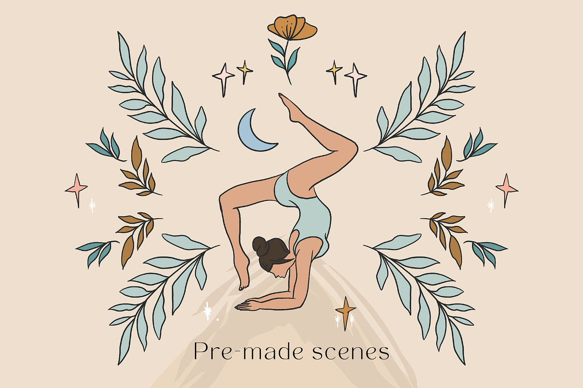 Solstice Rituals, Yoga & Mindfulness, a Healthcare Illustration by Camara Design (Photo 3 of 8)