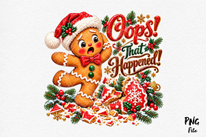 Gingerbread Christmas Cookies PNG