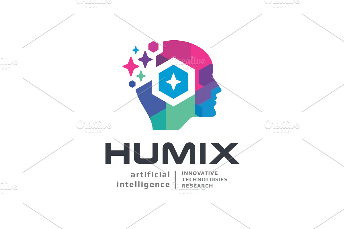 Human Head Ai Tech Logo, a Branding & Logo Template by Design_Planet (Photo 1 of 4)