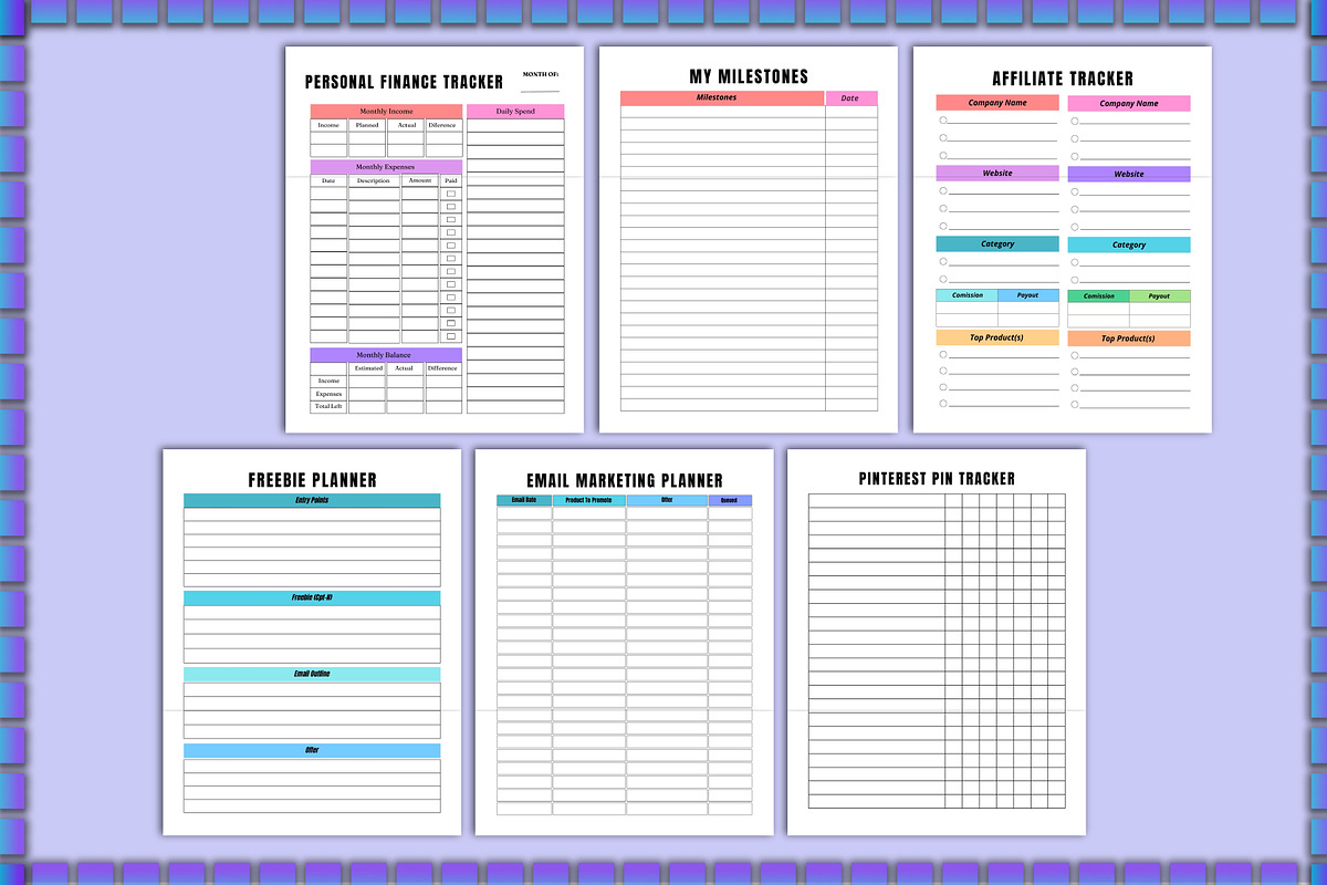 Printable Online Business Planner, a Stationery Template by Shumaya (Photo 5 of 7)