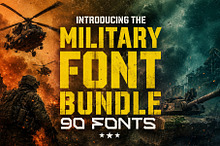 Military Font Bundle - 90 Fonts!