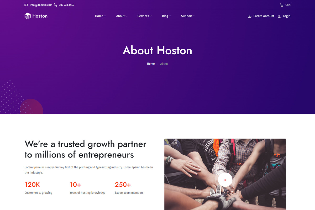 HostOn - HTML5 Hosting Template, a Bootstrap Template by ReformedTech (Photo 3 of 9)