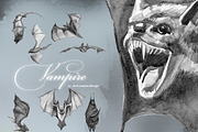 Vampire Watercolor Clipart Set, an Object Graphic by ArtCreationsDesign (Thumbnail 4 of 11)