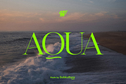 AQUA - Unique Serif, a Serif Font by subkulturetype