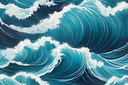 Ocean Waves, a Decorative Illustration by h.utomo (Thumbnail 20 of 31)