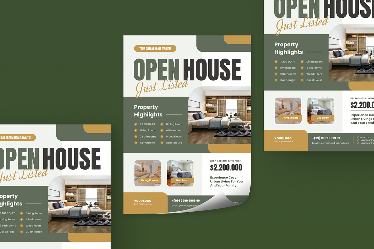 Open House Flyer, a Flyer Template by SquidPixey (Photo 3 of 6)