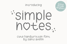 Simple Notes - Cute Handwritten Font