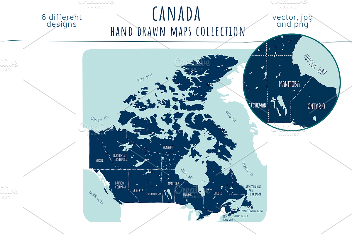Canada Maps Collection, an Education Illustration by Illustrationsforteachers (Photo 4 of 7)