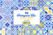 Portuguese Tiles Digital Papers Set2, a Pattern Graphic by ilonitta (Thumbnail 1 of 11)