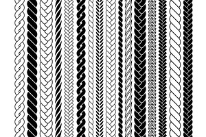 Plaits And Braids Seamless Pattern