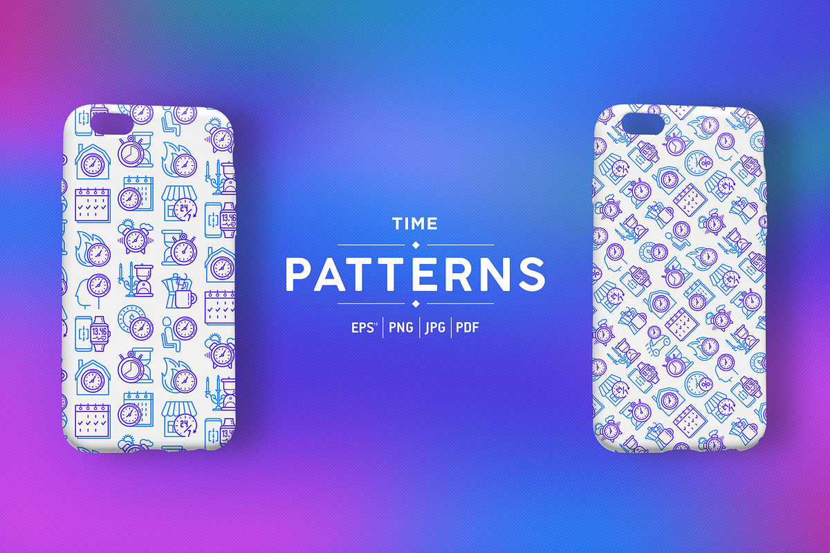 Time Patterns Collection, a Pattern Graphic by Alex Blogoodf