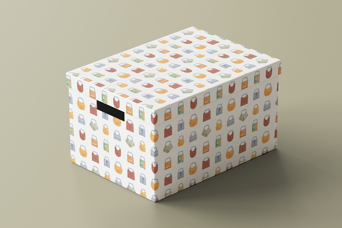 Iron padlocks set + seamless pattern, a Person Illustration by Good Studio (Photo 4 of 5)