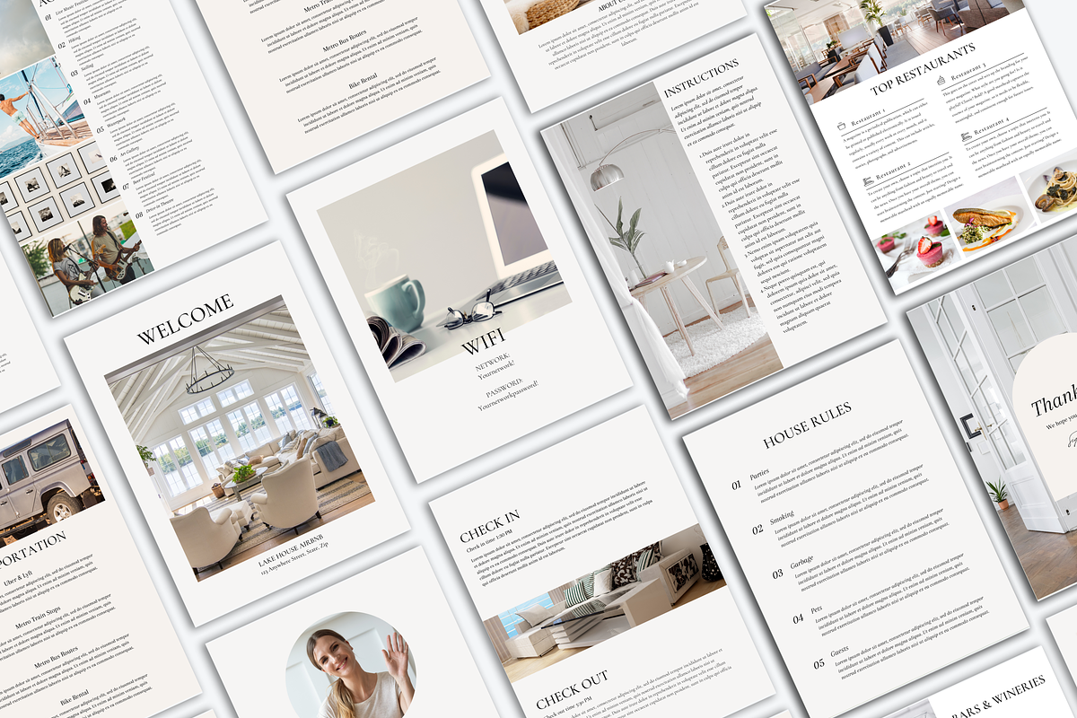 Airbnb Welcome Book Template, a Magazine Template by Templits (Photo 2 of 9)