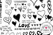 Vector Hand Drawn Hearts, an Illustration by queenofpixels (Thumbnail 2 of 4)